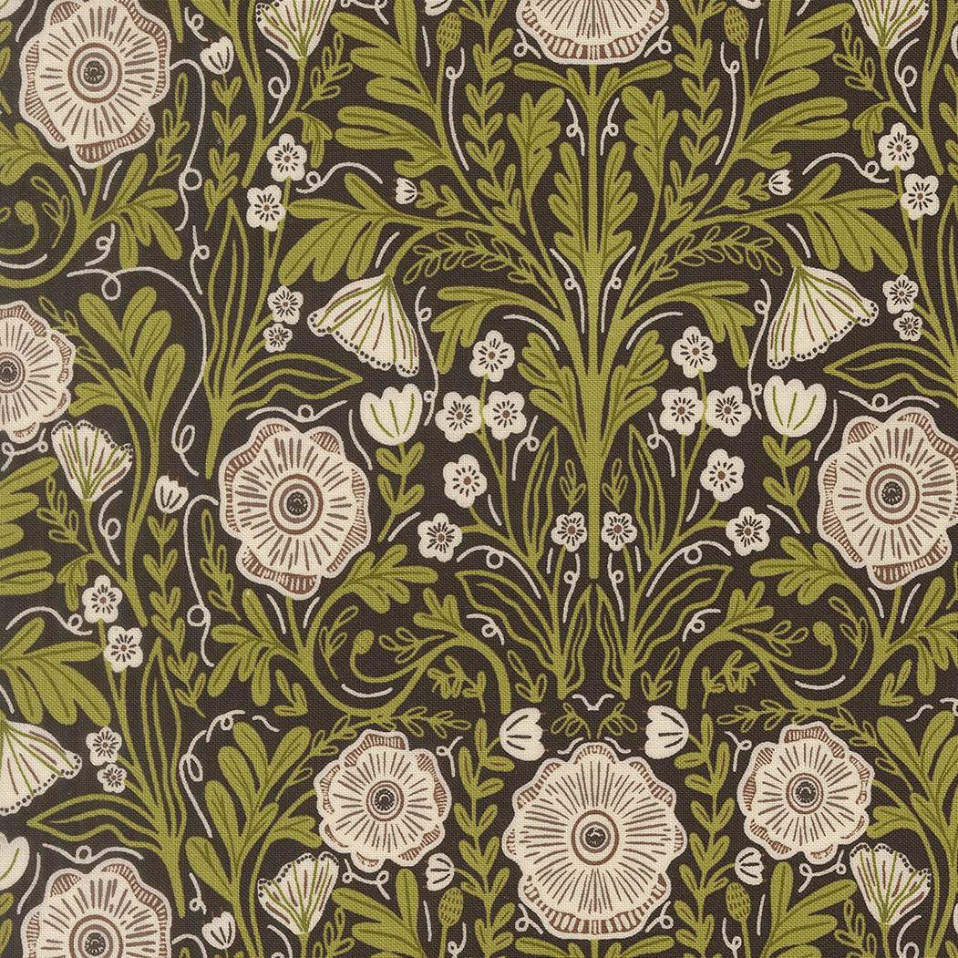 The Henhouse Poppy Florals fabric by Gingiber for Moda with warm country life barnyard designs