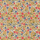 The Henhouse Calico Small Floral Tomato fabric by Gingiber in warm rustic colors