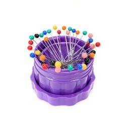 Small Magnetic Pin Cup in Gypsy Purple holding sewing pins from Gypsy Quilter