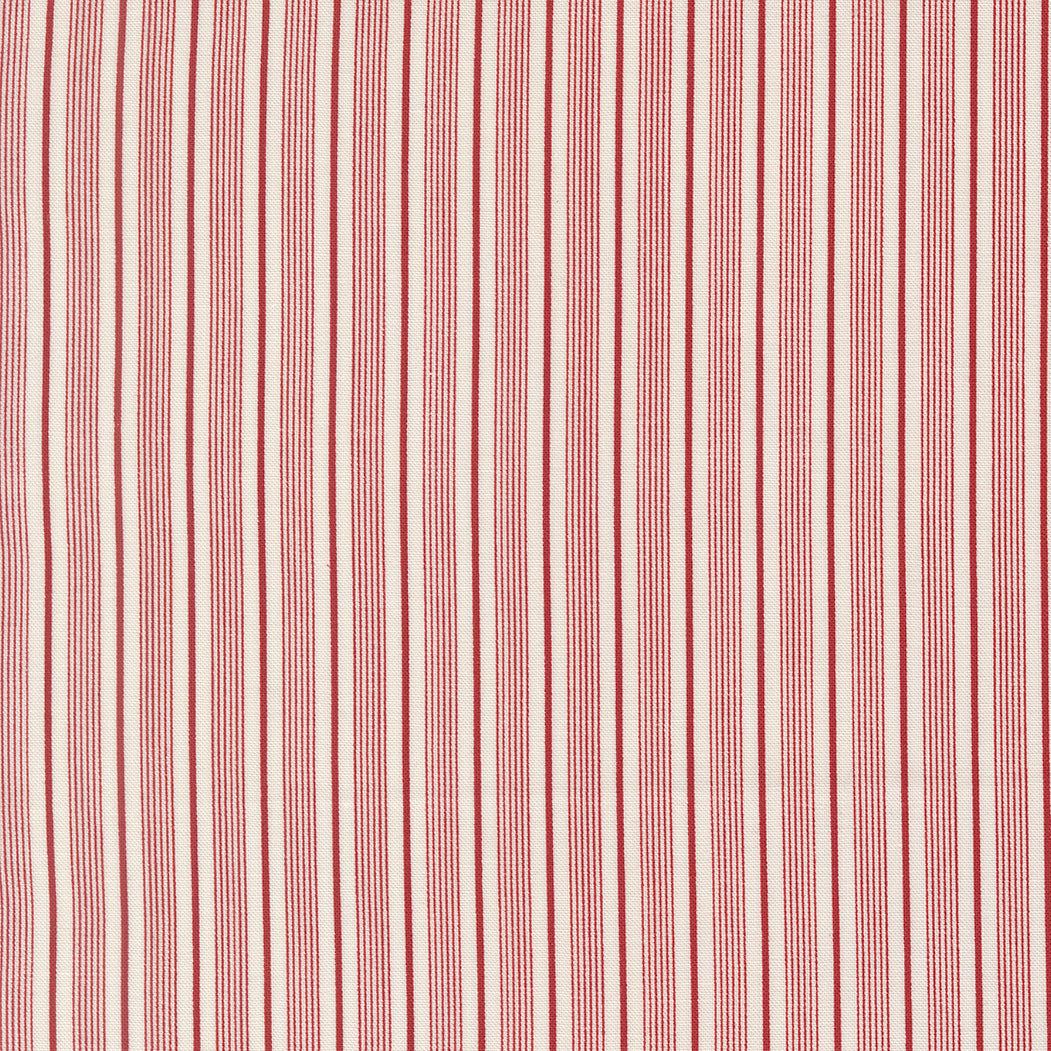 American Gatherings III fabric with red and white vertical pathway stripes by Primitive Gatherings for Moda Fabrics