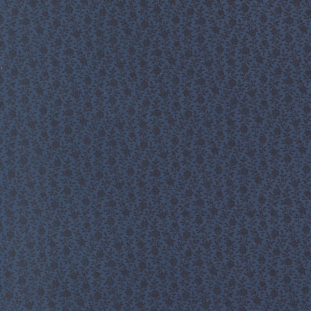 American Gatherings III Berry Small Floral Nautical Blue fabric by Primitive Gatherings for Moda Fabrics