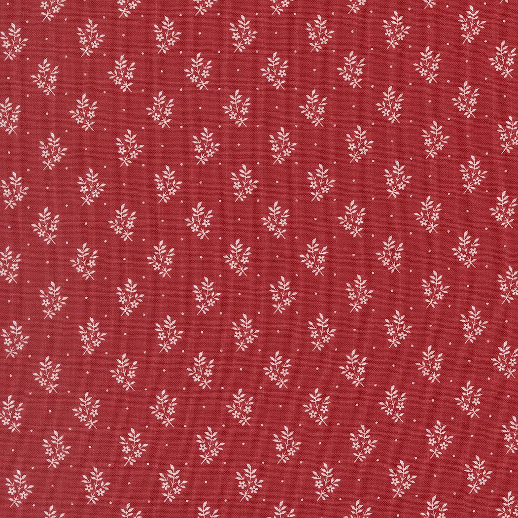 American Gatherings III Flower Sprig Crimson fabric by Primitive Gatherings for Moda Fabrics in 1/2 yard increments