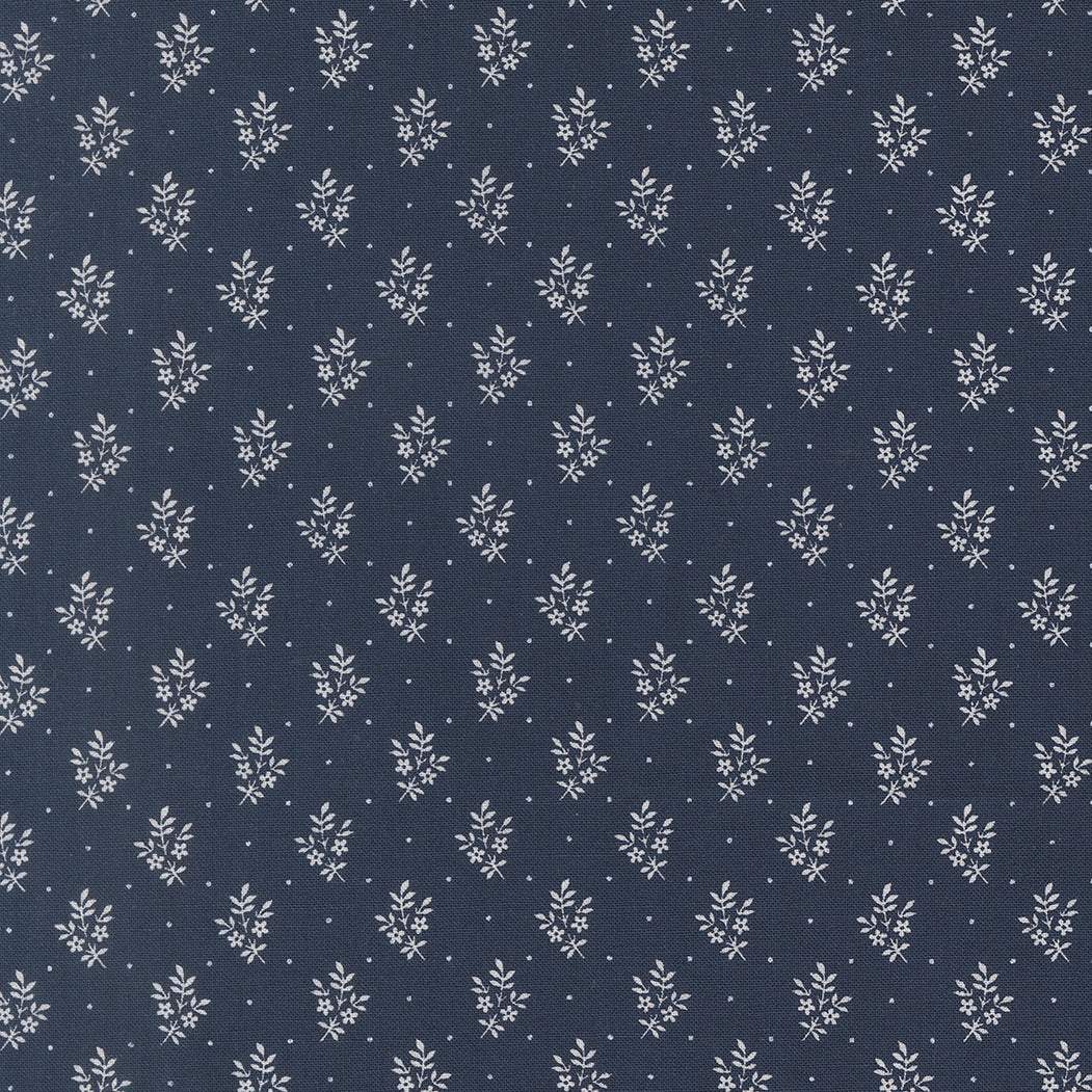 American Gatherings III Flower Sprig fabric in American Blue by Primitive Gatherings for Moda Fabrics