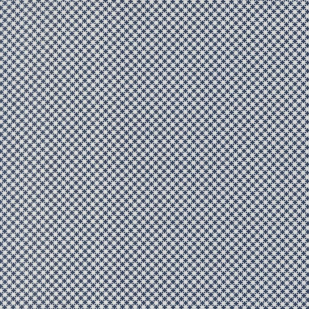 American Gatherings III cross stitch blender fabric in cloud nautical blue by Primitive Gatherings for Moda Fabrics