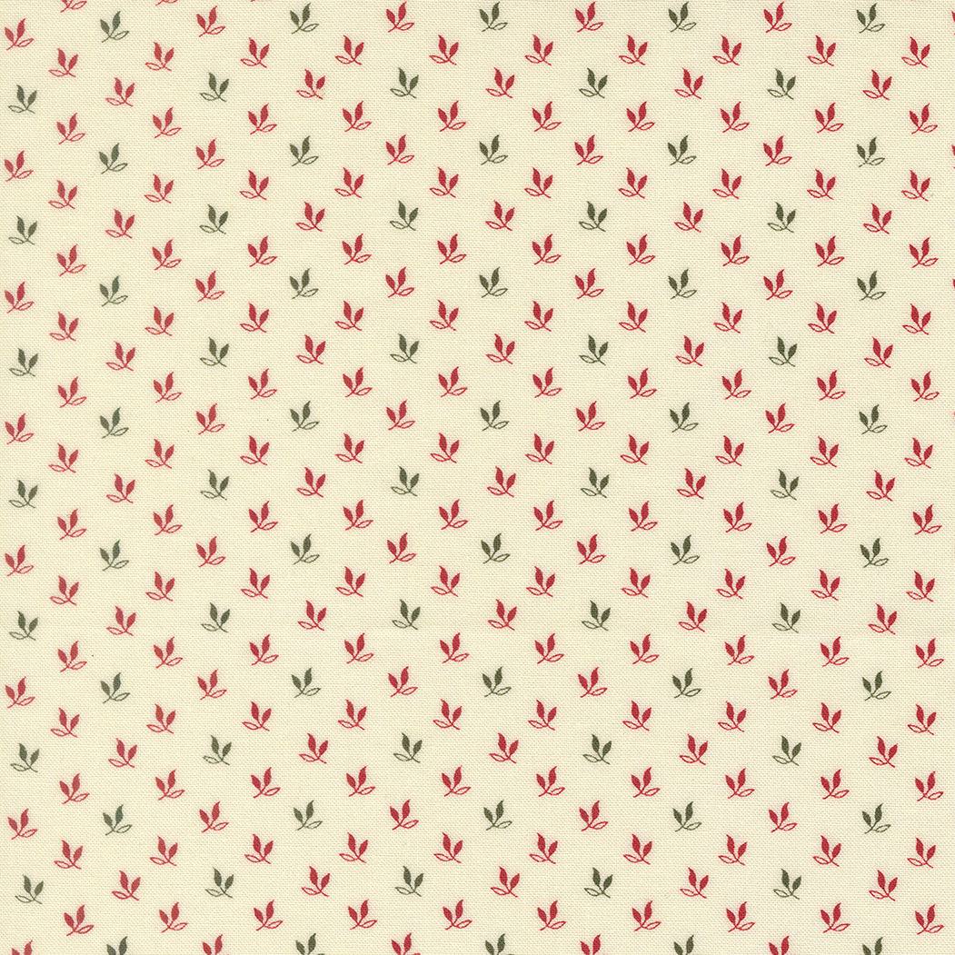 Joyful Gatherings II holiday fabric leaf sprig cloud pattern by Lisa Bongean for Moda Fabrics