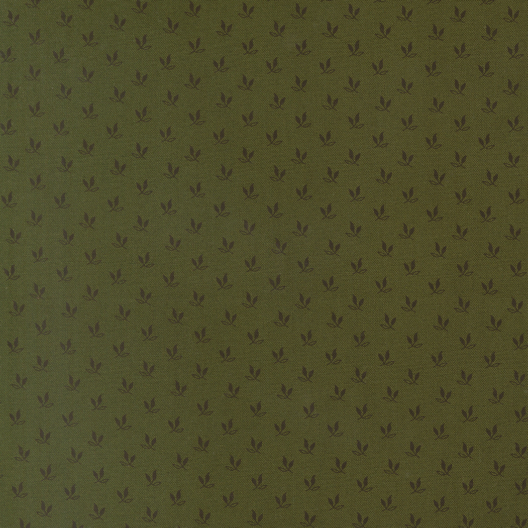 Joyful Gatherings II Leaf Sprig Evergreen fabric by Lisa Bongean featuring Christmas-themed reds and greens for holiday quilting