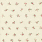 Joyful Gatherings II holiday fabric panel with Christmas motifs in red, green, and cream by Lisa Bongean