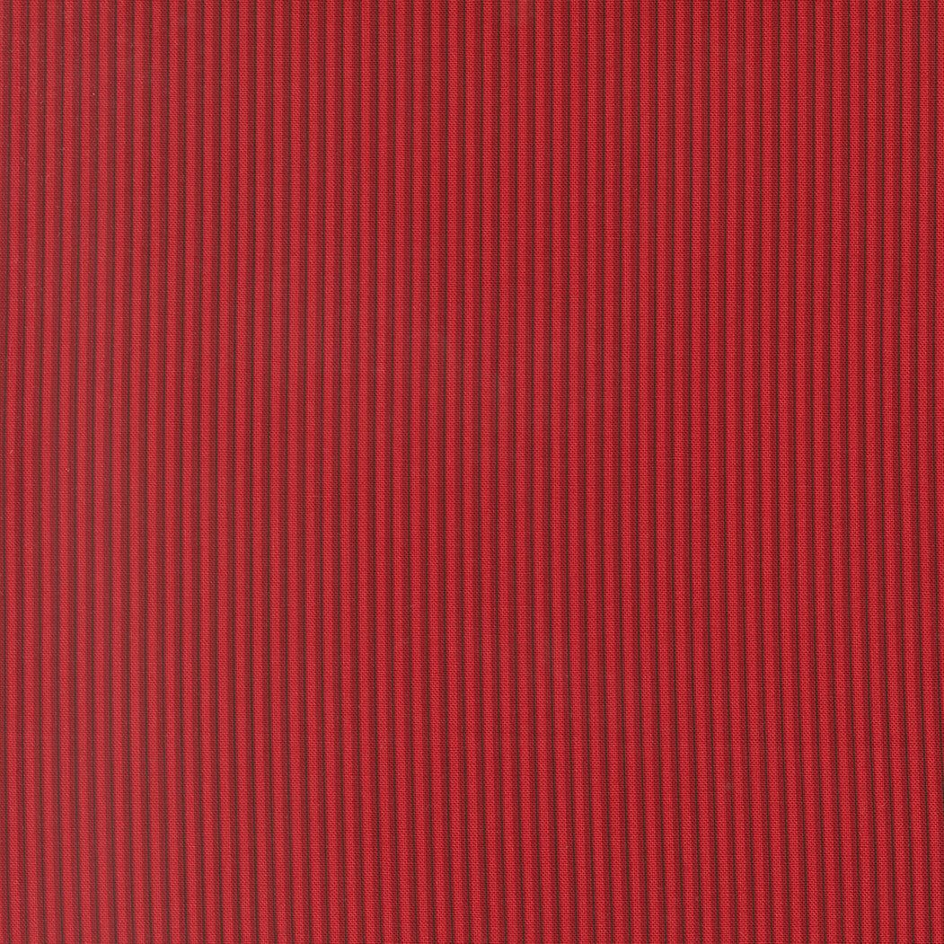Joyful Gatherings II Peppermint Stripe Crimson fabric by Lisa Bongean for Moda Fabrics in festive red holiday design
