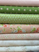 Six-Pack Party quilting fabric bundle with six coordinating 20-inch cuts for throw quilt projects