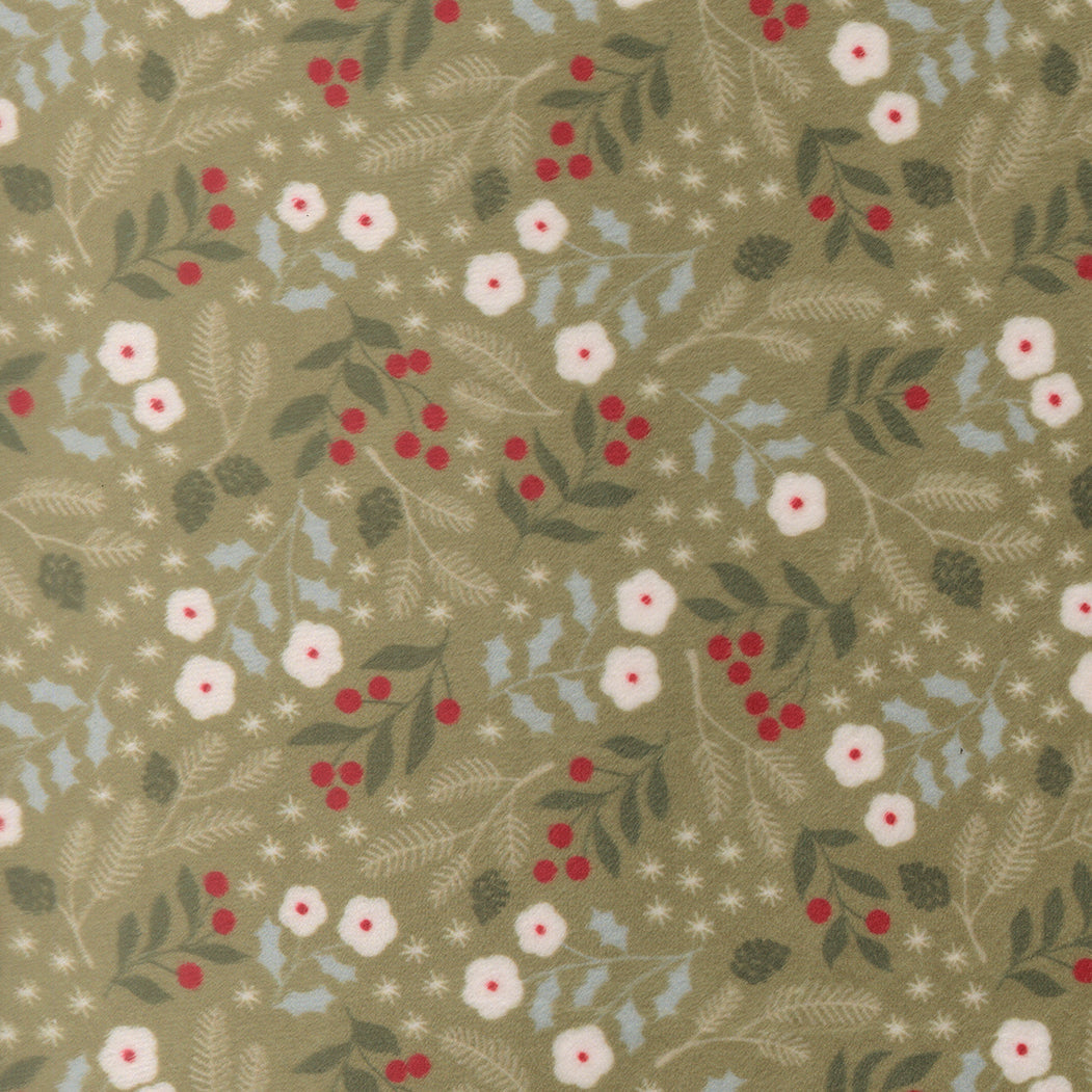 Christmas Eve Quilting Cuddle Winter Botanical Pine fabric by Lella Boutique for Moda Fabrics in 1/2 yard increments