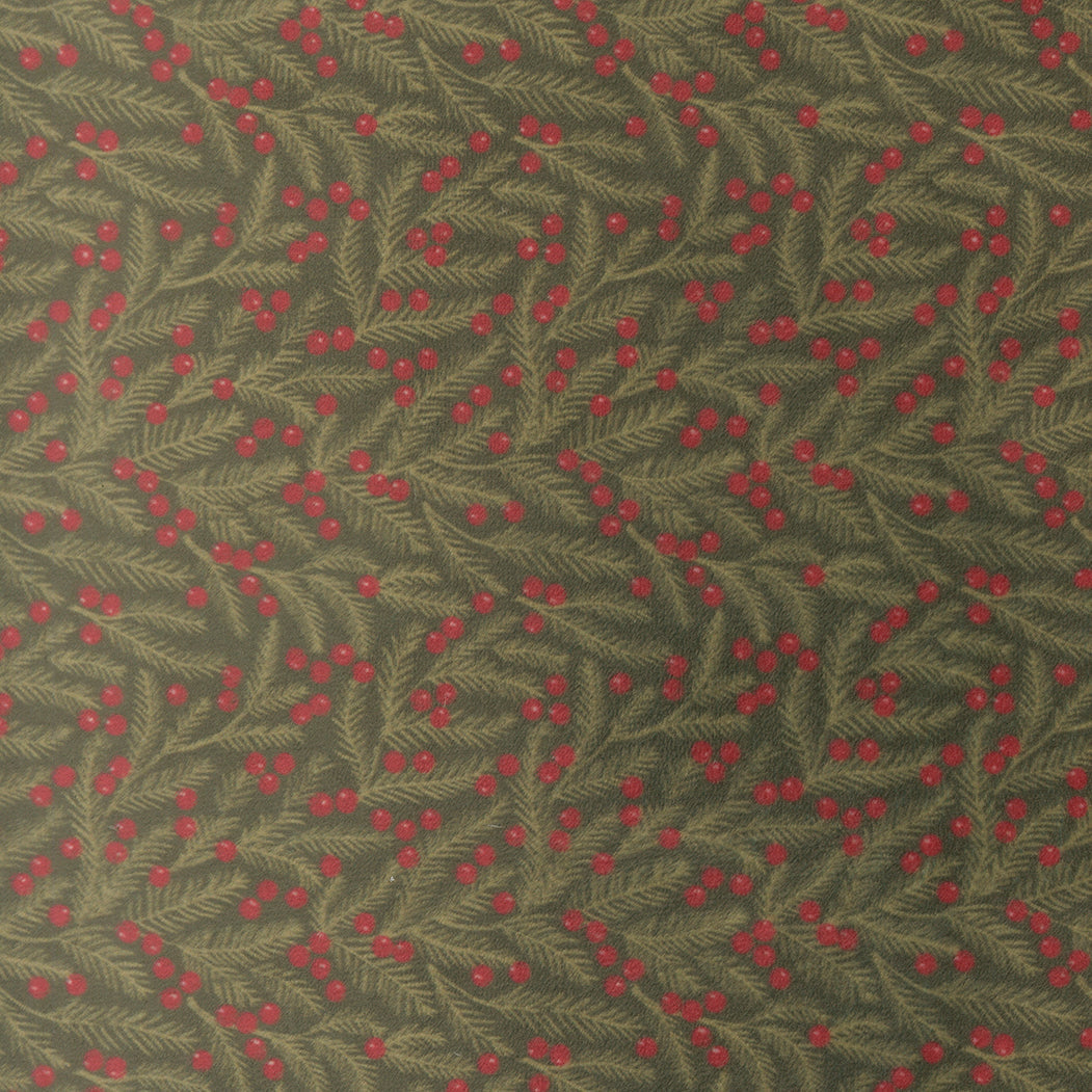 Christmas Eve Quilting Cuddle fabric with pine needles evergreen pattern by Lella Boutique for holiday quilting