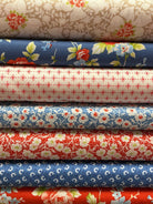 Six-Pack Party Bundle fabric cuts for quilting with County Courthouse designs