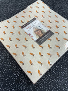 Frida Lap Size Quilt Kit with pumpkin spice fabrics, digital pattern, and sewing supplies for a cozy lap quilt