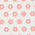 A Cat Named Stitch quilt fabric by Camille Roskelley featuring geometric cream blush hexagons