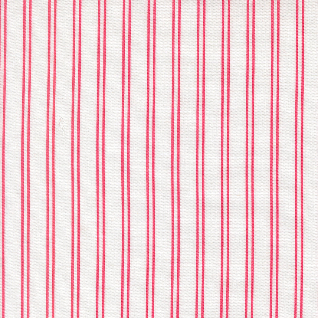 A Cat Named Stitch fabric by Camille Roskelley featuring cream and stripe patterns from Moda Fabrics