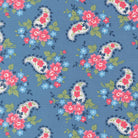 A Cat Named Stitch blue paisley floral fabric by Camille Roskelley for Moda Fabrics