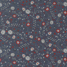 Independence Day meadow floral fabric in indigo by Sweetwater for Moda Fabrics in 1/2 yard increments