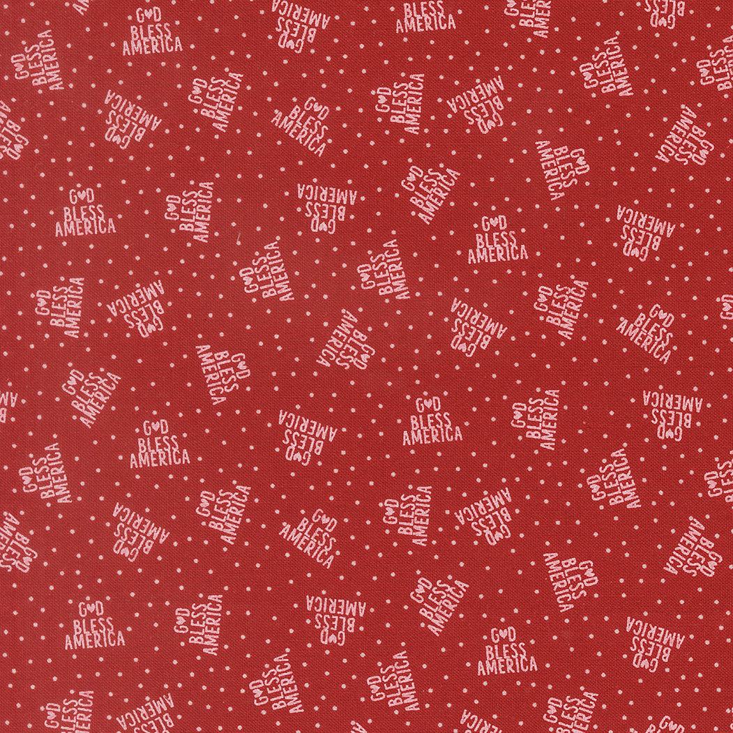 Independence Day patriotic fabric by Sweetwater for Moda Fabrics in red, sold by half-yard increments