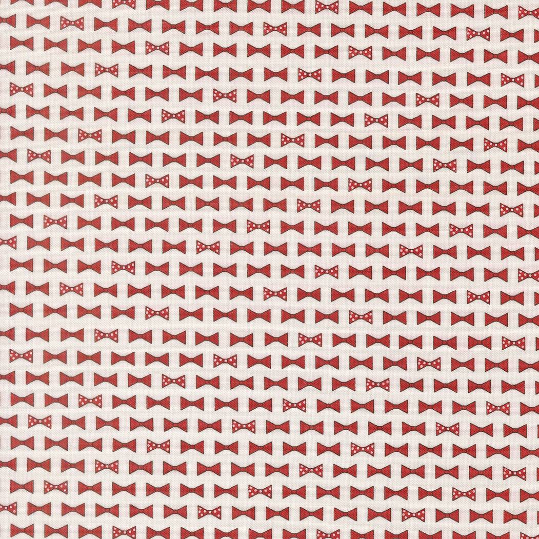 Independence Day Bowties fabric by Sweetwater with vanilla and red colors for patriotic Fourth of July designs