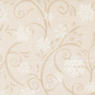 When Snow Falls fabric featuring cardinals and chickadees in winter stockings with snowflakes and jingle bells by Deb Strain