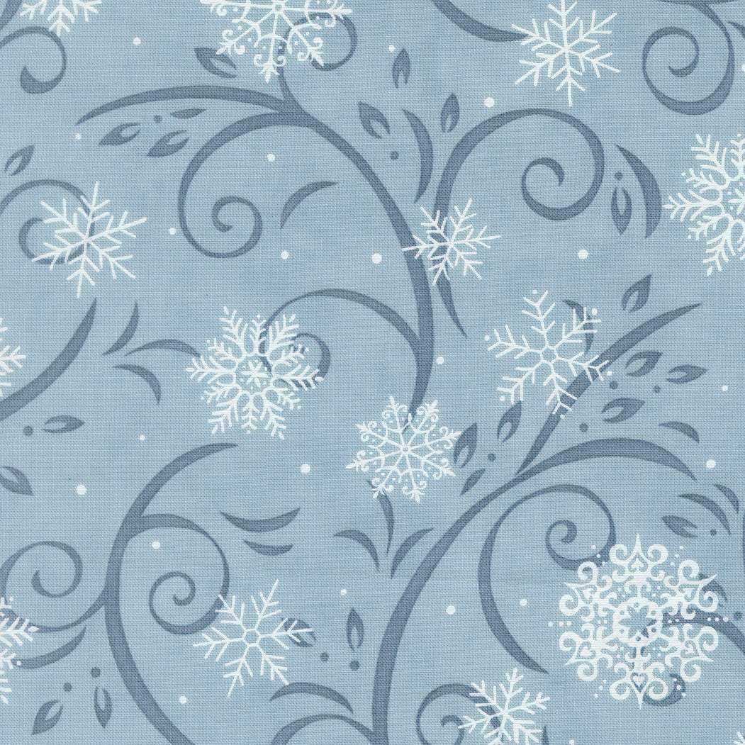 When Snow Falls fabric with cardinals and chickadees in winter stockings by Deb Strain