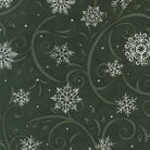 When Snow Falls fabric featuring cardinals and chickadees in winter stockings with snowflakes and greenery by Deb Strain