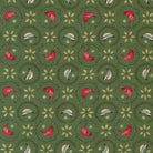 Winter birds in wreaths and stockings fabric pattern by Deb Strain for Moda Fabrics