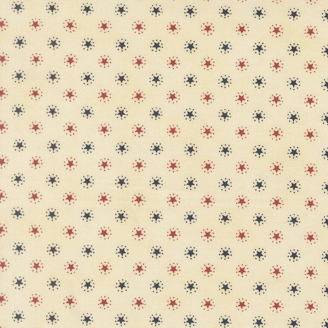 America 250 Years Starbright Blender Parchment fabric by Deb Strain for Moda Fabrics with patriotic stars and stripes designs