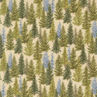Northwoods Lodge tree line fabric with pine trees and natural woodland colors by Deb Strain for Moda Fabrics