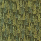 Northwoods Lodge Tree Line Pine fabric by Deb Strain featuring pine trees and natural Northwoods colors