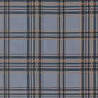 Northwoods Lodge Northwoods Plaid Sky fabric by Deb Strain featuring pine trees and lake scenery in rich earth tones