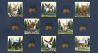 Northwoods Lodge Panel fabric by Deb Strain featuring pine trees, pinecones, animals, and lake scenes in rich tans, greens, browns, and blues