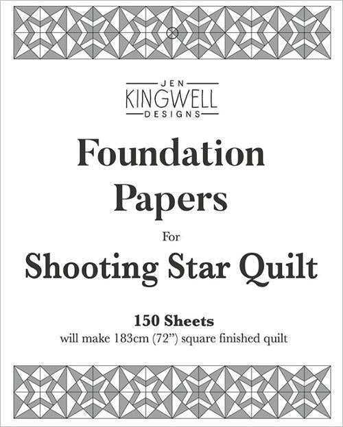 Shooting Star Tempter Templates foundation papers for 12-inch quilt block by Jen Kingwell Designs