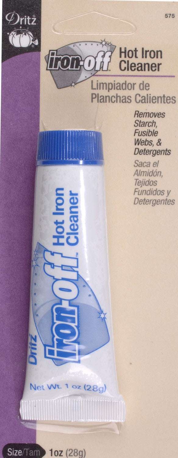 Dritz Iron-Off Hot Iron Cleaner 1oz tube for removing starch and detergent buildup from irons