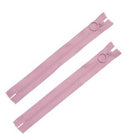 Two 8-inch pink hoop pull zippers by Zakka Workshop for sewing projects