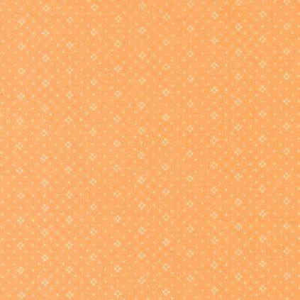 Eyelet Orange 20488 74 fabric by Joanna Figueroa for Moda Fabrics with orange dots pattern