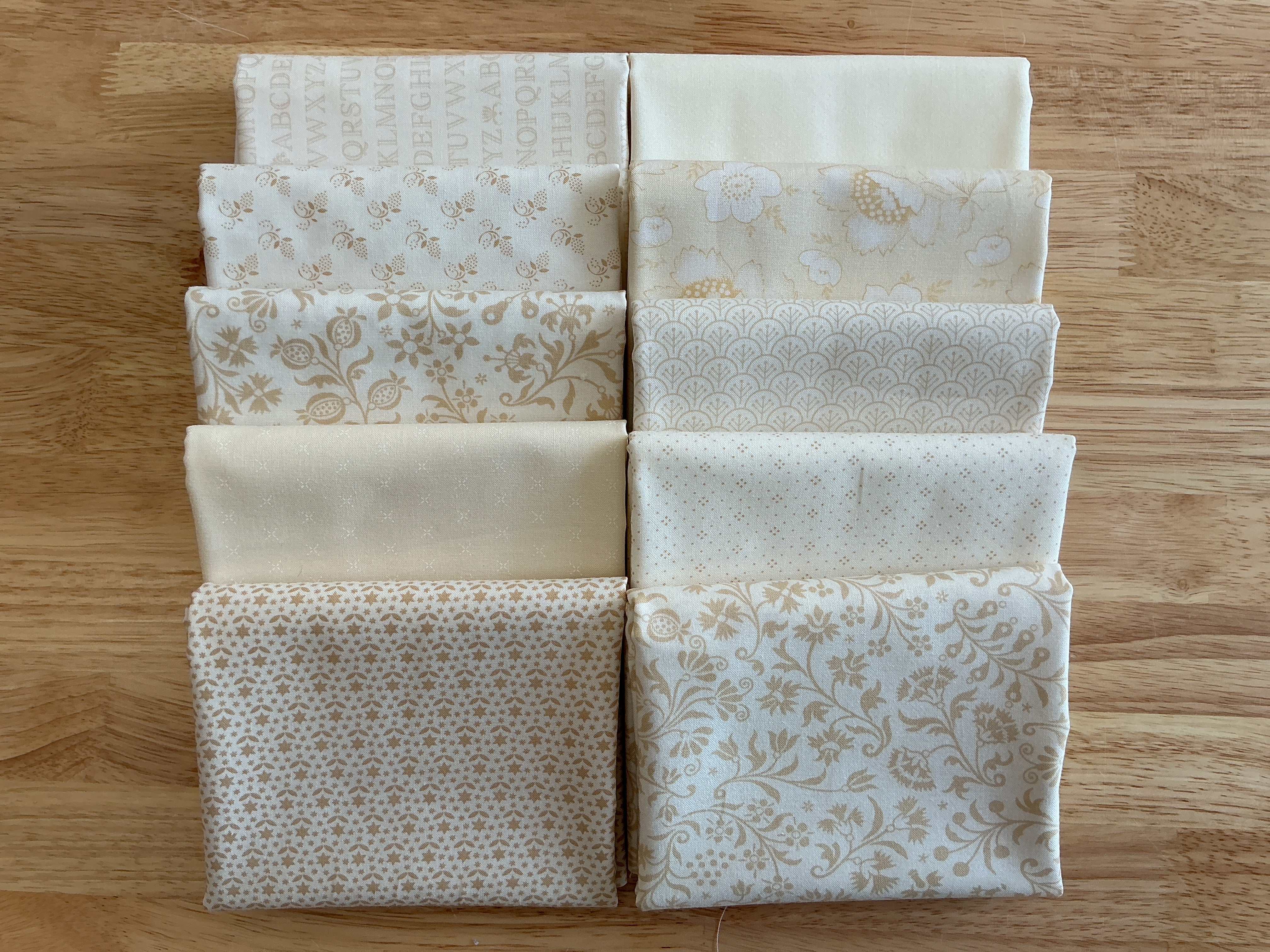 Fig Tree Color Bundles 10 fabric pieces half yard each assorted colors
