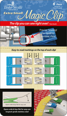 Magic Clip extra small sewing clips in six-piece set made of surgical grade stainless steel