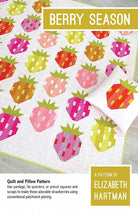 Berry Season Quilt Pattern patchwork strawberries made from squares and rectangles