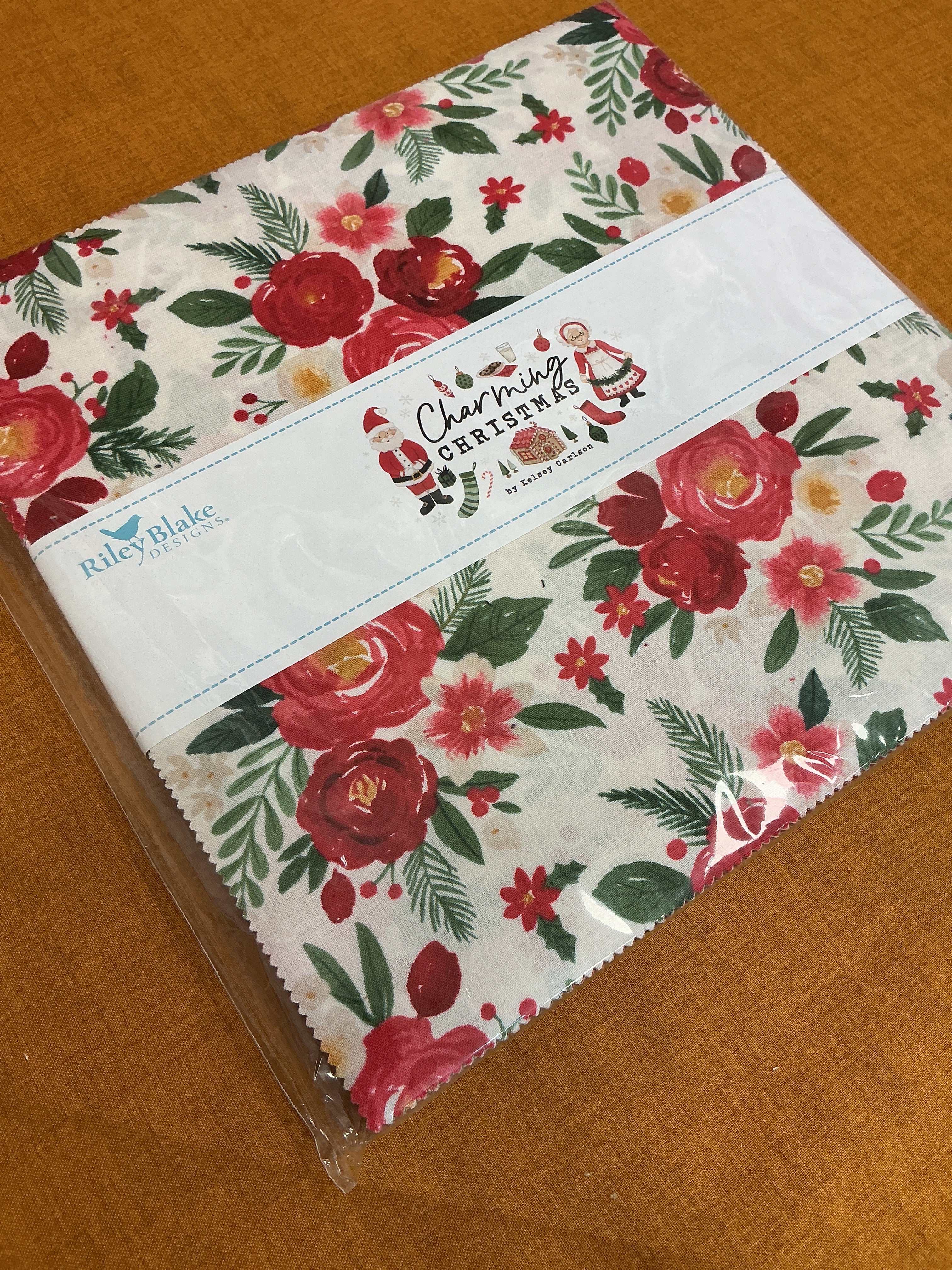 Frida Lap Size Quilt Kit with fabrics, digital pattern, accent, binding, and free video access for Christmas sewing project