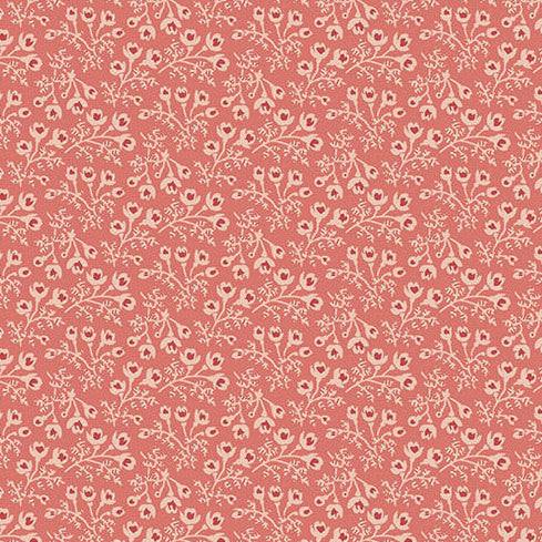 Forest Glen Woodruff Cinnabar floral fabric by Renee Nanneman for Andover Fabrics