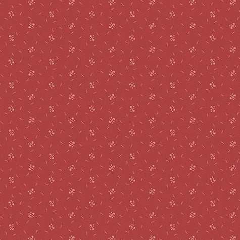 Forest Glen Alpine Raspberry fabric by Renee Nanneman featuring 1870s botanical floral design