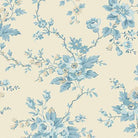 Special Delivery Heirloom Rose Breeze blue and cream floral fabric by Laundry Basket Quilts