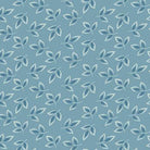 Special Delivery Jewelweed fabric with dreamy blues, creams, vintage florals, houses, and postal motifs by Edyta Sitar