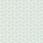 Special Delivery Lilybell Ice fabric with vintage florals and postal motifs in blue and cream by Laundry Basket Quilts
