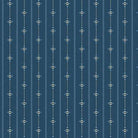 Special Delivery Homespun fabric with blues, creams, vintage florals, houses, and postal motifs by Laundry Basket Quilts