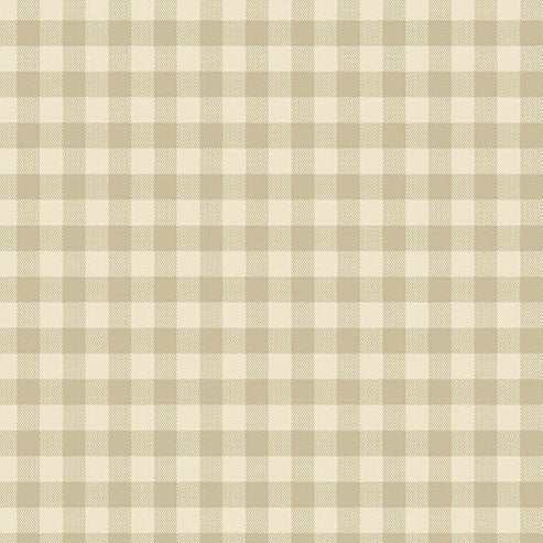 Special Delivery gingham linen fabric with vintage florals and postal motifs by Laundry Basket Quilts