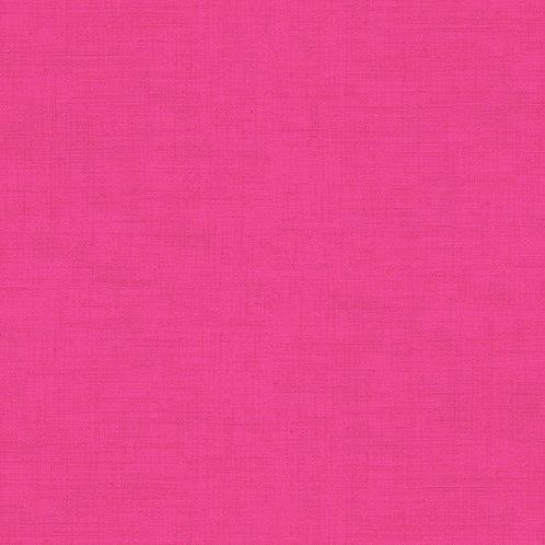 Linen Texture Azalea fabric with subtle crosshatch design by Makower UK for quilting projects