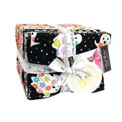 Fab Boo Lous AB Halloween-themed fabric precuts with ghosts and colorful patterns by Me and My Sister Designs