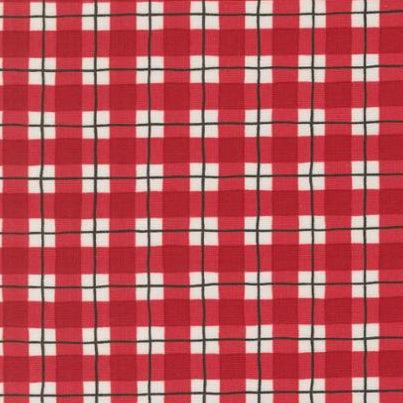 Winter Friends berry red plaid fabric by Deb Strain for Moda Fabrics sold by half yard